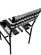 Load image into Gallery viewer, Black &amp; White modern weaved chair

