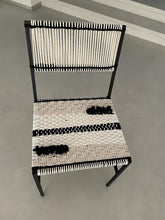 Load image into Gallery viewer, Black &amp; White modern weaved chair-seat only
